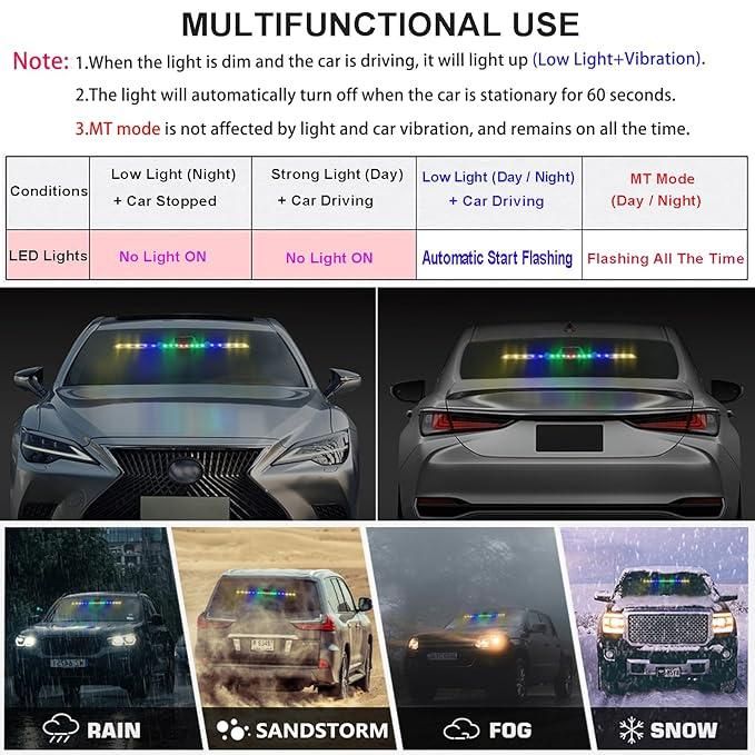 Solar Powered Wireless Foldable Road Safety Signal For Car
